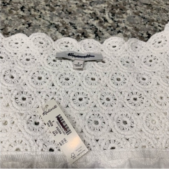 Madewell Top 8 Embroidered Eyelet White - Picture 8 of 11